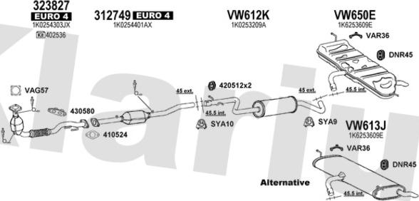 Klarius 931877U - Система випуску ОГ autocars.com.ua