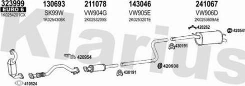 Klarius 931896E - Система выпуска ОГ avtokuzovplus.com.ua