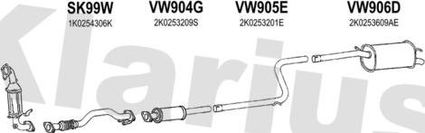 Klarius 931896U - Система випуску ОГ autocars.com.ua