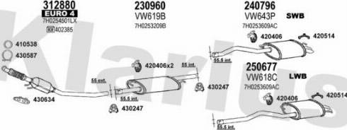 Klarius 931908E - Система випуску ОГ autocars.com.ua