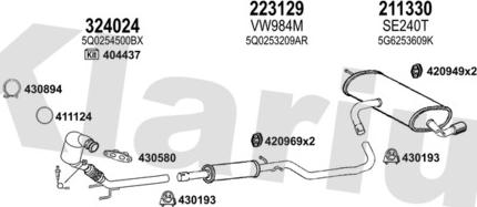 Klarius 931929E - Система випуску ОГ autocars.com.ua