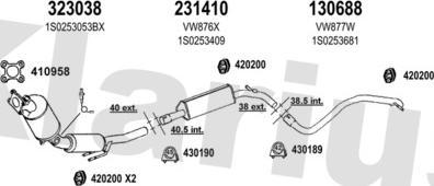 Klarius 931942E - Система випуску ОГ autocars.com.ua