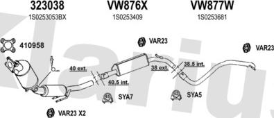 Klarius 931942U - Система випуску ОГ autocars.com.ua