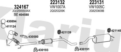 Klarius 931943E - Система випуску ОГ autocars.com.ua