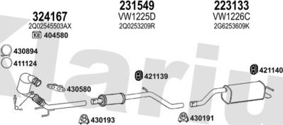 Klarius 931944E - Система випуску ОГ autocars.com.ua