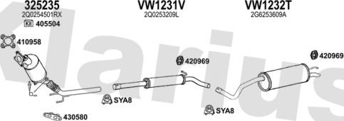 Klarius 931971U - Система випуску ОГ autocars.com.ua
