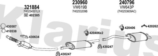 Klarius 931981E - Система випуску ОГ autocars.com.ua