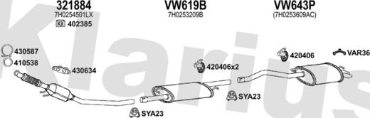 Klarius 931981U - Система випуску ОГ autocars.com.ua