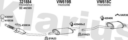 Klarius 931983U - Система випуску ОГ autocars.com.ua