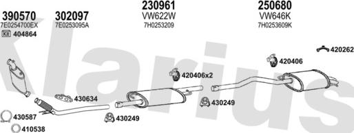 Klarius 931991E - Система випуску ОГ autocars.com.ua