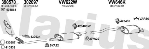 Klarius 931991U - Система випуску ОГ autocars.com.ua