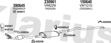Klarius 931993E - Система випуску ОГ autocars.com.ua