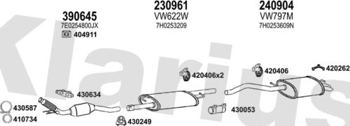 Klarius 931994E - Система випуску ОГ autocars.com.ua