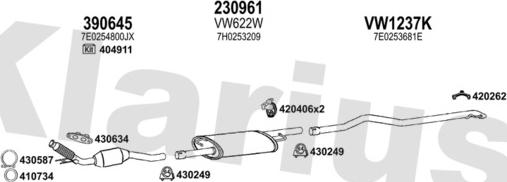 Klarius 931996E - Система випуску ОГ autocars.com.ua