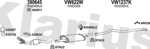 Klarius 931996U - Система випуску ОГ autocars.com.ua