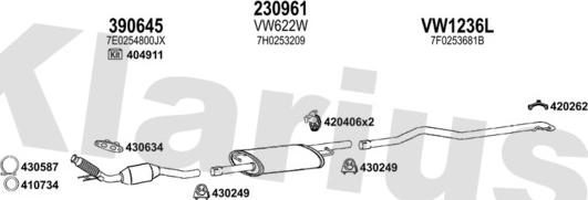 Klarius 931998E - Система випуску ОГ autocars.com.ua