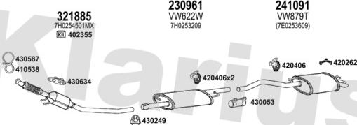 Klarius 932005E - Система випуску ОГ autocars.com.ua