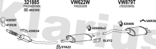 Klarius 932005U - Система випуску ОГ autocars.com.ua