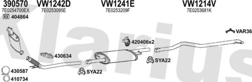 Klarius 932021U - Система випуску ОГ autocars.com.ua