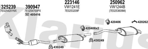 Klarius 932037E - Система випуску ОГ autocars.com.ua