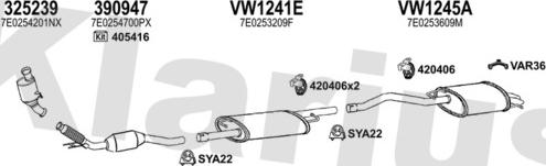 Klarius 932038U - Система випуску ОГ autocars.com.ua