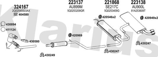 Klarius 932041E - Система випуску ОГ autocars.com.ua