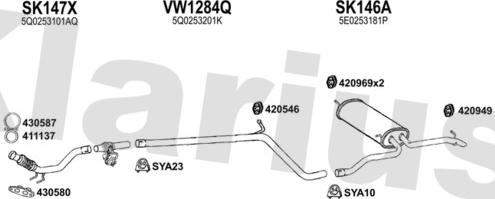 Klarius 932132U - Система випуску ОГ autocars.com.ua