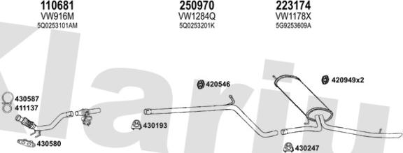 Klarius 932136E - Система випуску ОГ autocars.com.ua