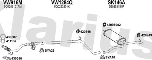 Klarius 932137U - Система випуску ОГ autocars.com.ua