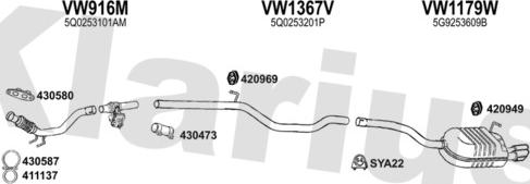 Klarius 932140U - Система випуску ОГ autocars.com.ua