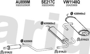 Klarius 932182U - Система випуску ОГ autocars.com.ua
