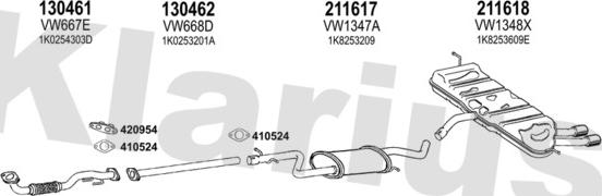 Klarius 932200E - Система випуску ОГ autocars.com.ua