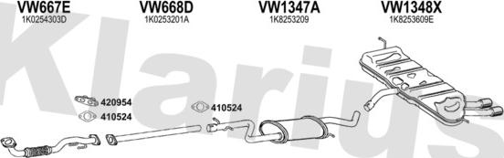 Klarius 932200U - Система випуску ОГ autocars.com.ua
