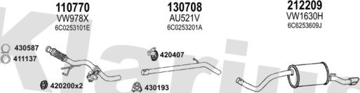 Klarius 932693E - Система випуску ОГ autocars.com.ua