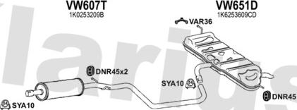 Klarius 932699U - Система випуску ОГ autocars.com.ua