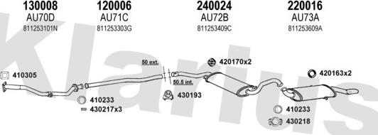 Klarius 940082E - Система випуску ОГ autocars.com.ua