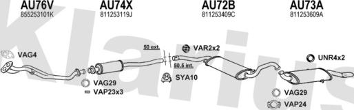 Klarius 940154U - Система випуску ОГ autocars.com.ua