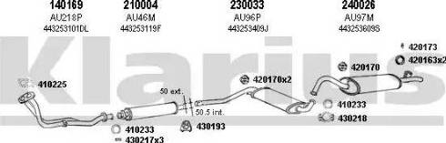 Klarius 940180E - Система випуску ОГ autocars.com.ua