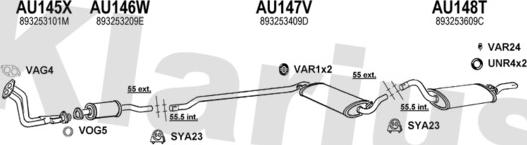 Klarius 940230U - Система випуску ОГ autocars.com.ua