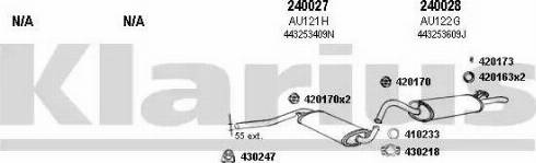 Klarius 940235E - Система випуску ОГ autocars.com.ua