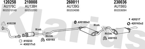 Klarius 940266E - Система випуску ОГ autocars.com.ua