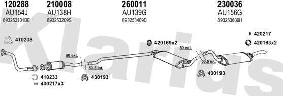 Klarius 940268E - Система випуску ОГ autocars.com.ua