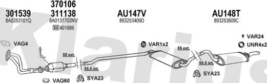 Klarius 940269U - Система випуску ОГ autocars.com.ua