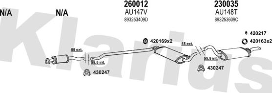 Klarius 940275E - Система випуску ОГ autocars.com.ua