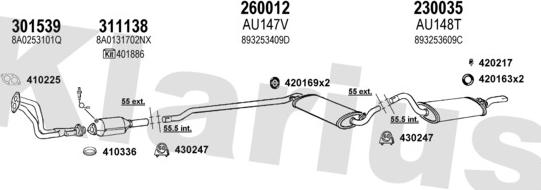 Klarius 940276E - Система випуску ОГ autocars.com.ua