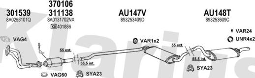 Klarius 940276U - Система випуску ОГ autocars.com.ua