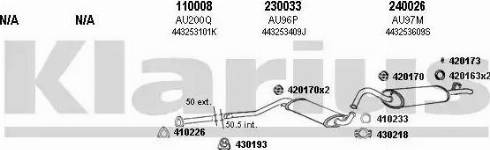 Klarius 940281E - Система випуску ОГ autocars.com.ua