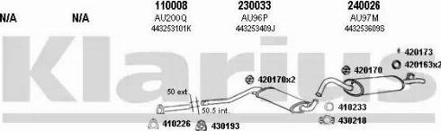 Klarius 940293E - Система випуску ОГ autocars.com.ua