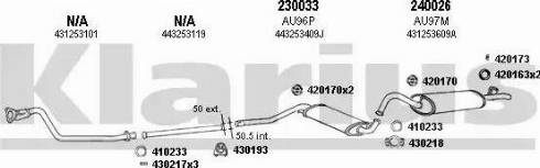 Klarius 940306E - Система випуску ОГ autocars.com.ua