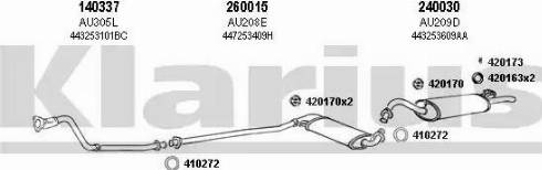Klarius 940311E - Система випуску ОГ autocars.com.ua
